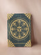 Luxury emerald and gold Art Deco birthday card featuring celestial sun medallion and shell motifs. Inside contains Gemini-specific ritual. Perfect gift for astrology enthusiasts and those who appreciate mystical artwork.